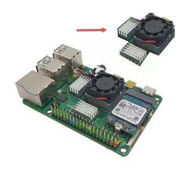 ALLNET Rock Pi 4C+ Heatsink Set (Rock4C+Heat-Set) - παθητικό σετ ψύξης για Radxa Rock Pi 4C Plus
