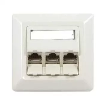 Synergy 21 S216327 Πρίζα Δικτύου Τοίχου RJ-45 Cat6a, 2-Port, Θωρακισμένη, Λευκό (RAL 9010)