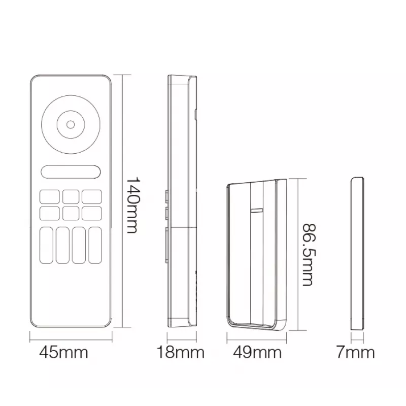 Miboxer Synergy 2,4GHz RGB+CCT 4-Zone Τηλεχειριστήριο LED (C5-W)