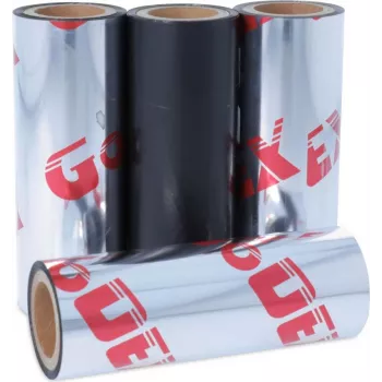 Godex μελανοταινία θερμικής μεταφοράς κερί/ρητίνη μαύρο 57mm x 74m (265.057.074.4.05)