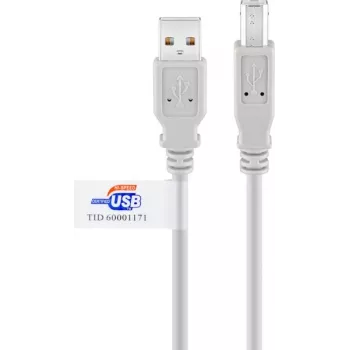 Goobay Καλώδιο USB 2.0 2m Γκρι