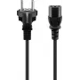 GOOBAY Καλώδιο ρεύματος 3m μαύρο Schuko σε IEC C13