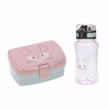 Lassig About Friends Chinchilla Σετ 2 τεμ.: Ντοσιέ φαγητού + Φιάλη Tritan 460 ml