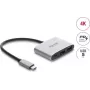 Delock προσαρμογέας USB Type-C σε HDMI 4K 60 Hz με USB Type-A και USB Type-C PD 3.1 140 W
