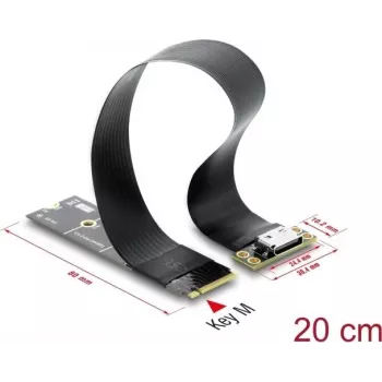 Delock M.2 Key M σε 1 x OCuLink SFF-8612 μετατροπέας με καλώδιο 20 cm