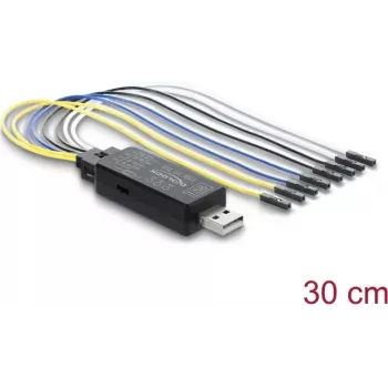 Delock Μετατροπέας USB 2.0 σε TTL UART Σειριακό, 3,3V/5V, 6-Pin Ακροδέκτης, Καλώδιο 30 cm