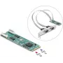 Delock κάρτα M.2 σε 2 x σειριακή RS-232 DB9 με βάσεις θύρας τυπικού και χαμηλού προφίλ