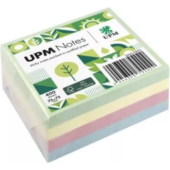 UPM Notes Σημειώσεις Haft 400 φύλλα παστέλ Mix πράσινο μπλε ροζ κίτρινο