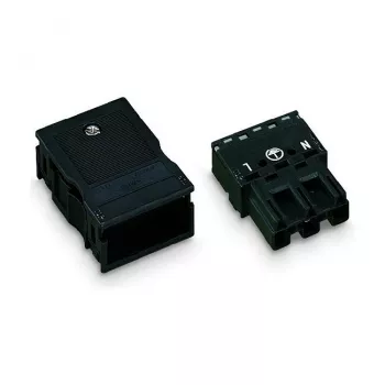 WAGO 770-113 σύνδεσμος, αρσενικό, ευθύς, 2-πολικός, 250 V, μαύρο, WINSTA MINI