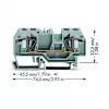 WAGO 282-901 κλέμα διέλευσης 2 αγωγών, 6 mm, γκρι