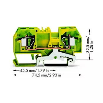 WAGO κλέμα γείωσης πράσινο-κίτρινο 0,2-6 mm² 282-907