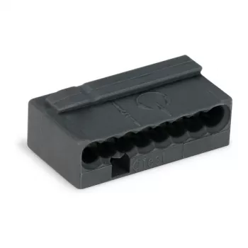 WAGO 243-208 σύνδεσμος PUSH WIRE®, γκρι, 6 A, 100 V, 2 αγωγών, 0,5-1,5 mm²