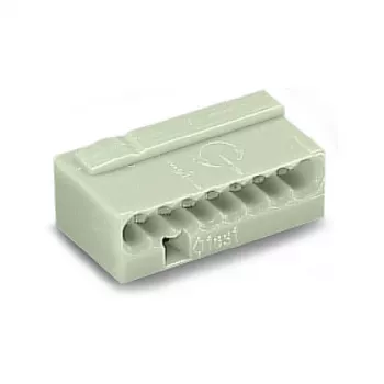 WAGO 243-308 κλέμα SMD, 8-πολική, βήμα 2,5 mm, Push-in CAGE CLAMP, 100 V, 6 A, λευκό