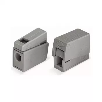 WAGO 224-101 κλέμα 1 αγωγού 2-πλή Push-in CAGE CLAMP, 400 V, 24 A, 0,5-2,5 mm², διαφανές/γκρι