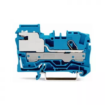 WAGO 2006-7114 Κλέμα αποσύνδεσης N 1 αγωγού, 6 mm², Push-in CAGE CLAMP, μπλε