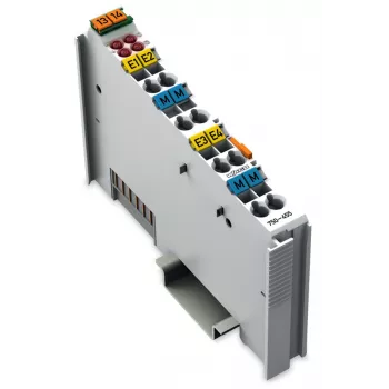 WAGO 750-455 Module αναλογικής εισόδου 4 καναλιών, 0,5 kV, 32 V, 12 bit, 100 Ohm