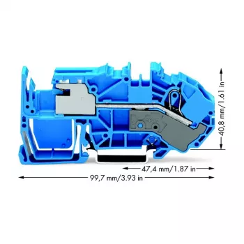 WAGO 2016-7714 Ακροδέκτης αποσύνδεσης N 1 αγωγού, 16 mm², Push-in CAGE CLAMP, μπλε