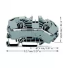 WAGO 2016-7601 Ακροδέκτης διέλευσης, 2 αγωγών, 16 mm², 800 V, γκρι