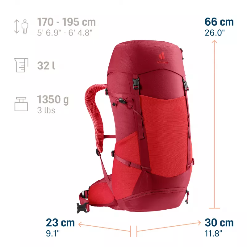 Deuter Futura 32 Σακίδιο Πεζοπορίας - Cherry/Masala
