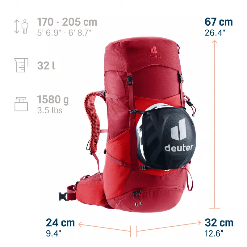 Deuter Futura Pro 32 Σακίδιο Πεζοπορίας - Cherry/Masala