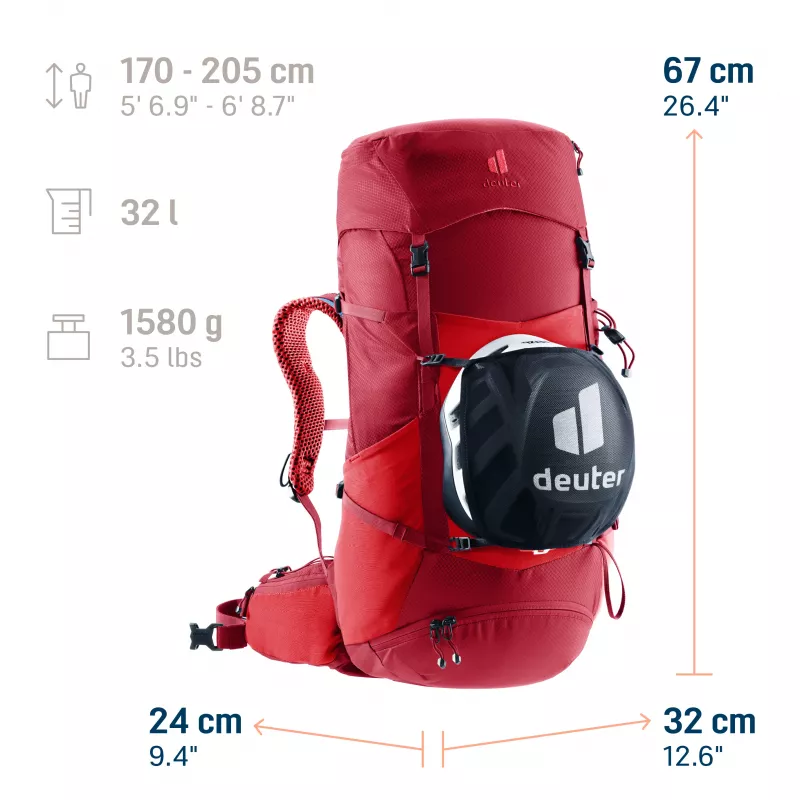 Deuter Futura Pro 32 Σακίδιο Πεζοπορίας - Cherry/Masala