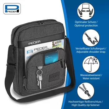 PEDEA τσάντα ώμου tablet URBAN compact 25,8 cm (10,2 ίντσες), γκρι