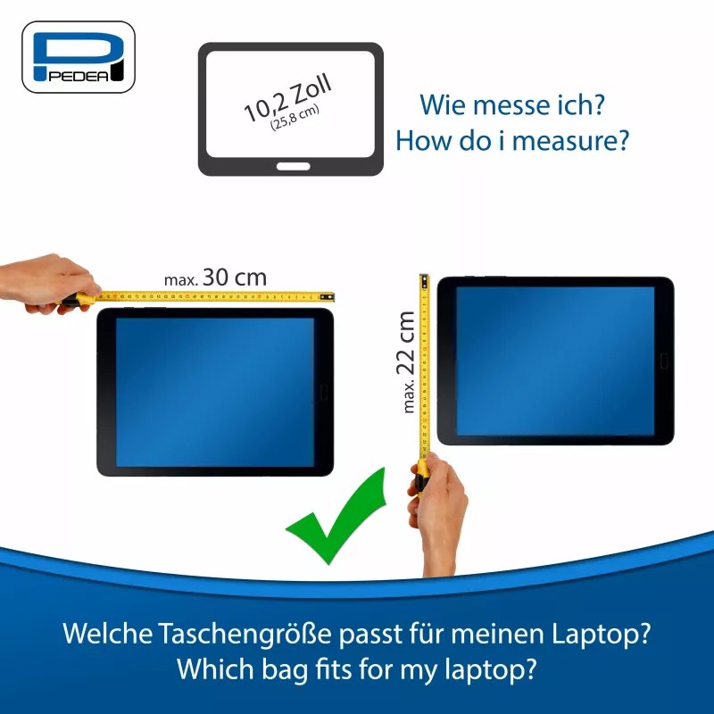 PEDEA τσάντα ώμου tablet URBAN compact 25,8 cm (10,2 ίντσες), γκρι