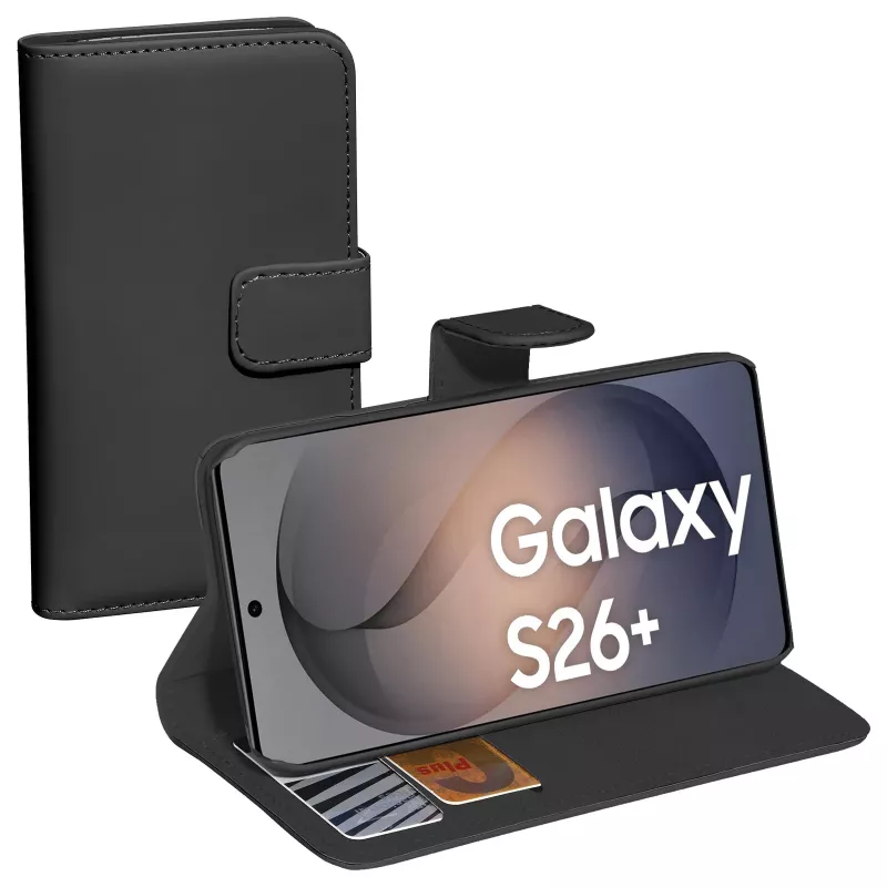 PEDEA Book Cover Classic για Samsung Galaxy S26 Plus, Μαύρο