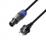 Adam Hall Power Cord CEE 7/7 σε powerCON NAC3FCA αρσενικό, μαύρο, 5 m