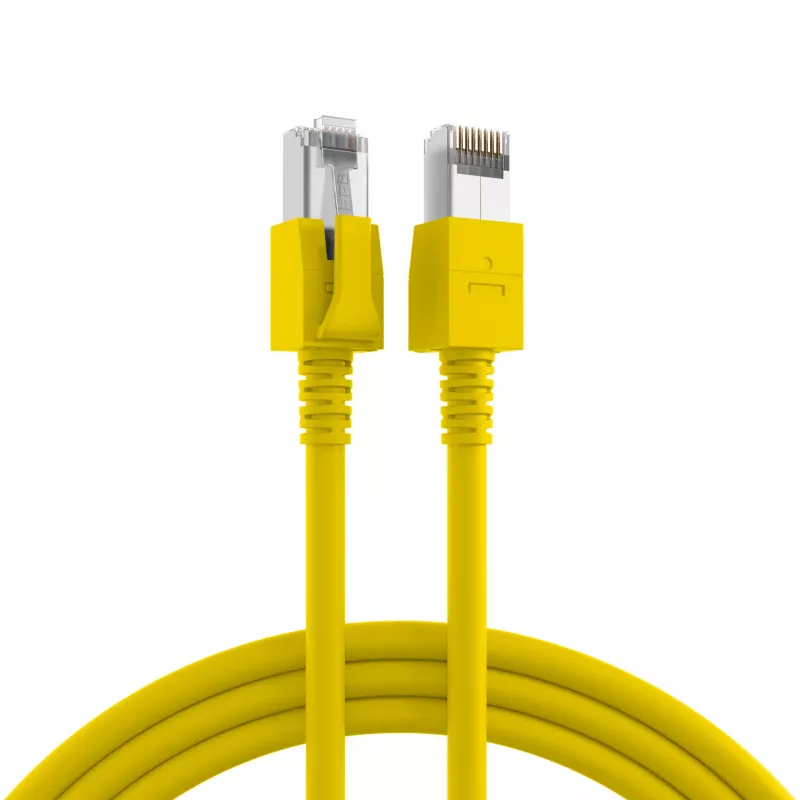 EFB Elektronik DCK1001GE.0,5 LED Patchkabel RJ45 Cat.6A S/FTP FRNC, κίτρινο