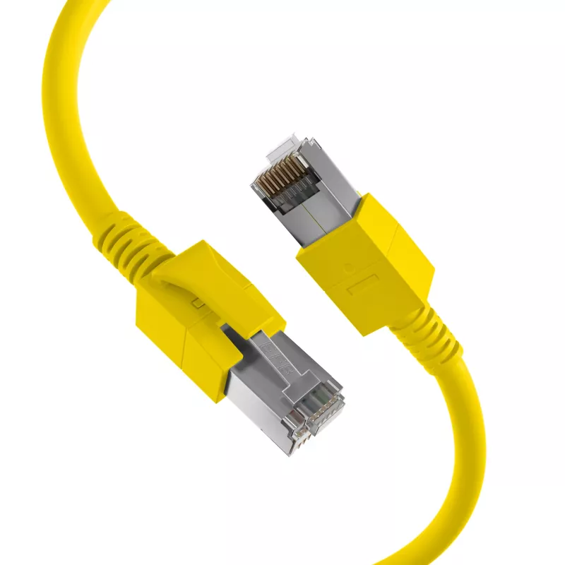 EFB Elektronik DCK1001GE.0,5 LED Patchkabel RJ45 Cat.6A S/FTP FRNC, κίτρινο
