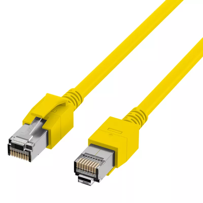 EFB Elektronik DCK1001GE.0,5 LED Patchkabel RJ45 Cat.6A S/FTP FRNC, κίτρινο