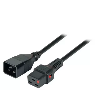 EFB-Elektronik IEC Lock Καλώδιο επέκτασης τροφοδοσίας C20 σε C19, 3,0 m, μαύρο