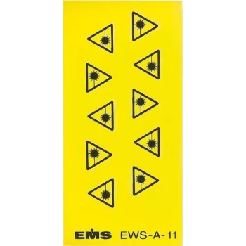 EFB Elektronik Αυτοκόλλητο προειδοποίησης λέιζερ, αυτοκόλλητο, 50x50 mm, κίτρινο/μαύρο, 10 τεμ.