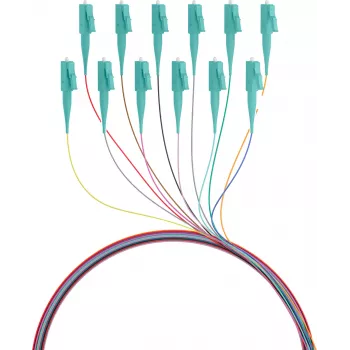 EFB Elektronik Fibre Pigtail LC 50/125 OM3 Σετ 12 Χρωμάτων 2m - Σετ Καλωδίου/Προσαρμογέα - Multimode