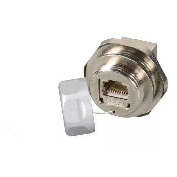 EFB Elektronik RJ45 Cat.6A IP67 Ζεύκτης Διέλευσης, Υποδοχή/Υποδοχή, M25, Service-Port (IP67DFKRJ45FLHS)