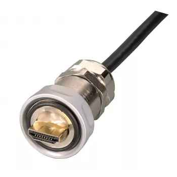 EFB IP67 Σύνδεσμος Καλωδίου, M25, HDMI Type-A Βύσμα Αρσενικό σε HDMI Type-A Βύσμα Αρσενικό, 1,0 m