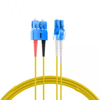 EFB Elektronik IPL-DF-LCUSCU-2-1000 Καλώδιο Patch Οπτικών Ινών, OS2, 10 m, LC/SC, Duplex, LSZH, Κίτρινο