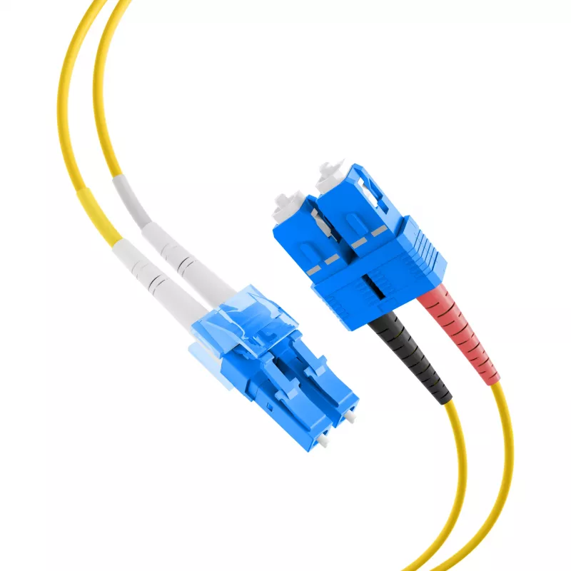 EFB Elektronik IPL-DF-LCUSCU-2-1000 Καλώδιο Patch Οπτικών Ινών, OS2, 10 m, LC/SC, Duplex, LSZH, Κίτρινο