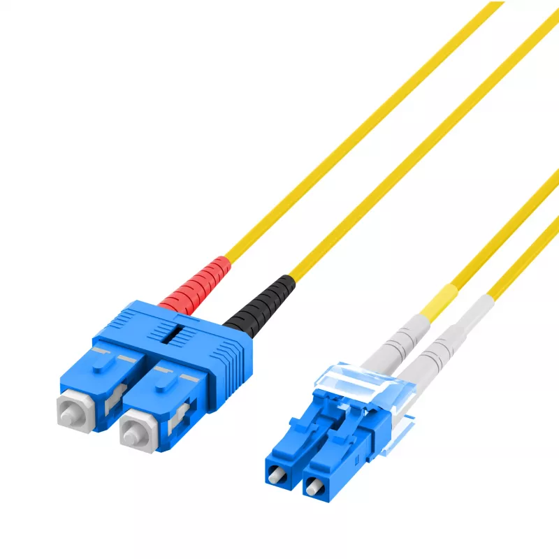 EFB Elektronik IPL-DF-LCUSCU-2-1000 Καλώδιο Patch Οπτικών Ινών, OS2, 10 m, LC/SC, Duplex, LSZH, Κίτρινο