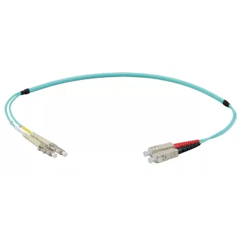 EFB Elektronik IPL-DF-LCUSCU-3-0100 Καλώδιο Patch Οπτικών Ινών 1 m OM3 LC/SC Duplex LSZH Aqua