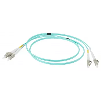 EFB Elektronik IPL-DR-LCULCU-3-0050 Καλώδιο Patch Οπτικών Ινών, 0,5 m, OM3, LC Duplex, Aqua