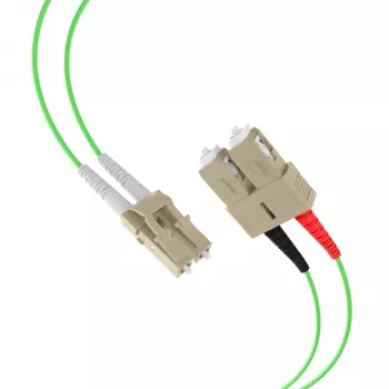 EFB Elektronik IPL-DR-LCUSCU-5-1000 Καλώδιο Patch Οπτικών Ινών, OM5, LC-SC, 10 m, LSZH, Πράσινο Λάιμ
