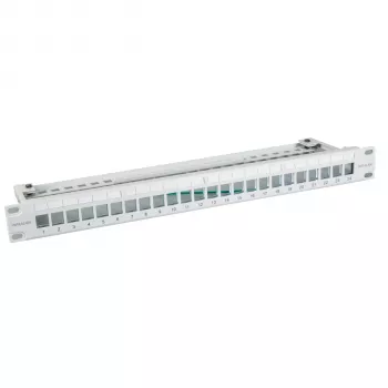 EFB Electronics Πάνελ Διανομής 19 ιντσών 48-Port 1U για Slimline Modules Μεταλλικό χρώμα
