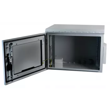 EFB Elektronik 19 inch Επιτοίχιο κουτί IP55 9U με γυάλινη πόρτα βάθος 600 mm RAL7035