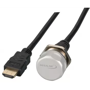 EFB Elektronik υποδοχή HDMI πάνελ IP67, M25, HDMI A-A θηλυκό-αρσενικό, θύρα service, κορδόνι συγκράτησης, 1,0 m