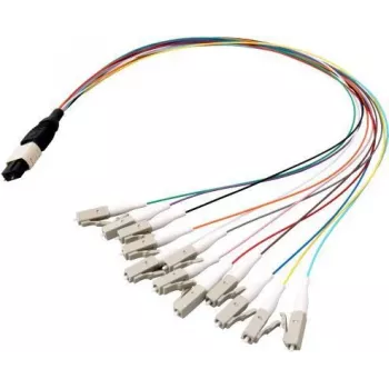 EFB Elektronik MTPM08LCOM3-0.4 Καλώδιο fanout MTP σε LC, OM3, LSZH, Aqua, 0,4 m