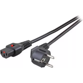 EFB Elektronik Καλώδιο τροφοδοσίας CEE7/7 Γωνιακό 90° - C13 180° IEC Lock Μαύρο 5,0 m
