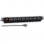 EFB Elektronik 19 inch 1U Rackmount USB Charging PDU - 16 θύρες USB, είσοδος CEE 7/7, μαύρο