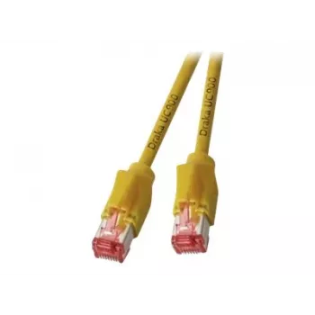 EFB Elektronik RJ45 Patch καλώδιο Cat.6A S/FTP LSZH Draka UC900 TM21 κίτρινο 0,25m
